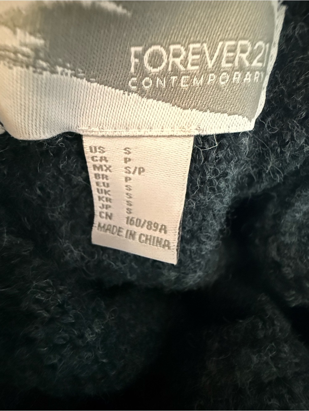 Forever 21 Charcoal Gray Mock Neck Sweater - Picture 3 of 3